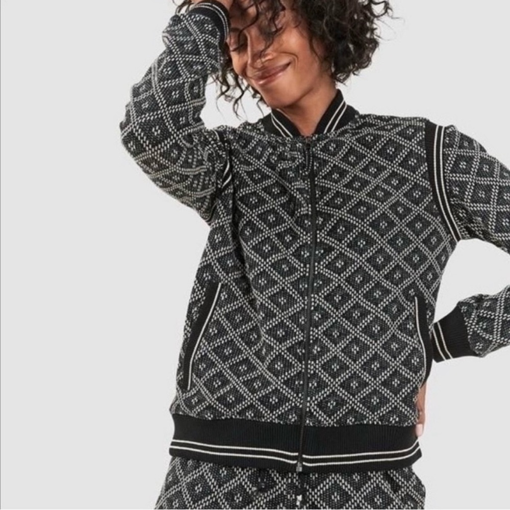 Faherty Seabrook Black and White Diamond Jacket